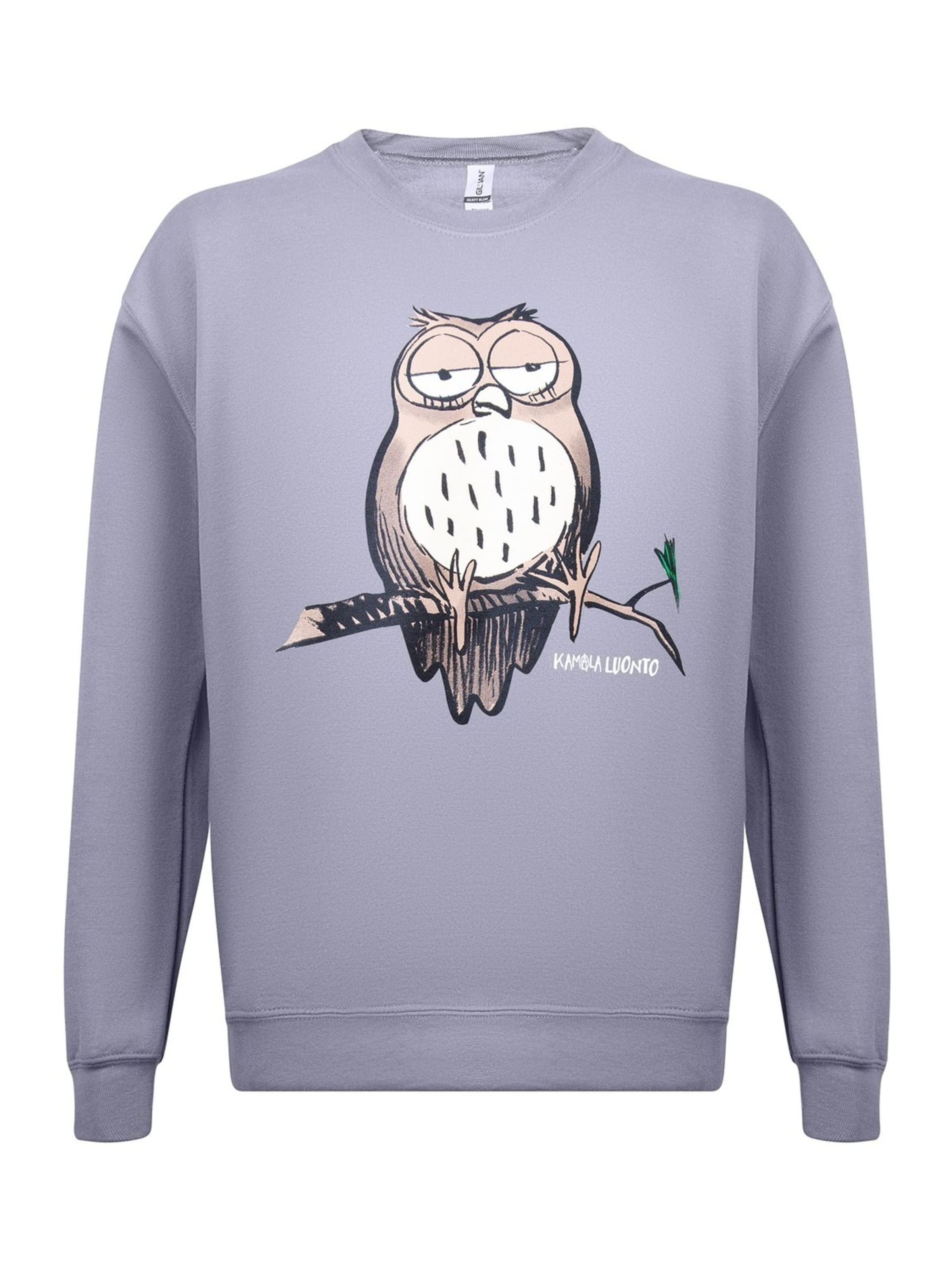 Bad Nature Sweatshirt 'Bad Nature Owl'‌‌‌‌‌ in Grau: Vorderseite