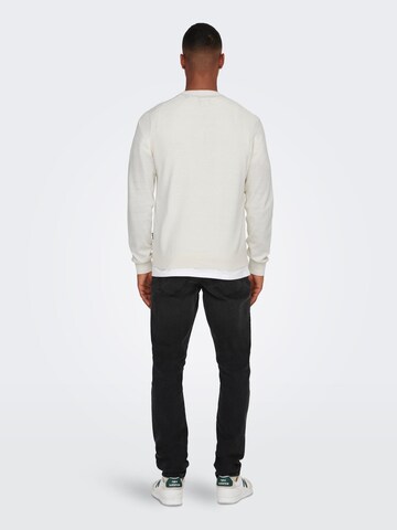 Pull-over 'REX' Only & Sons en blanc