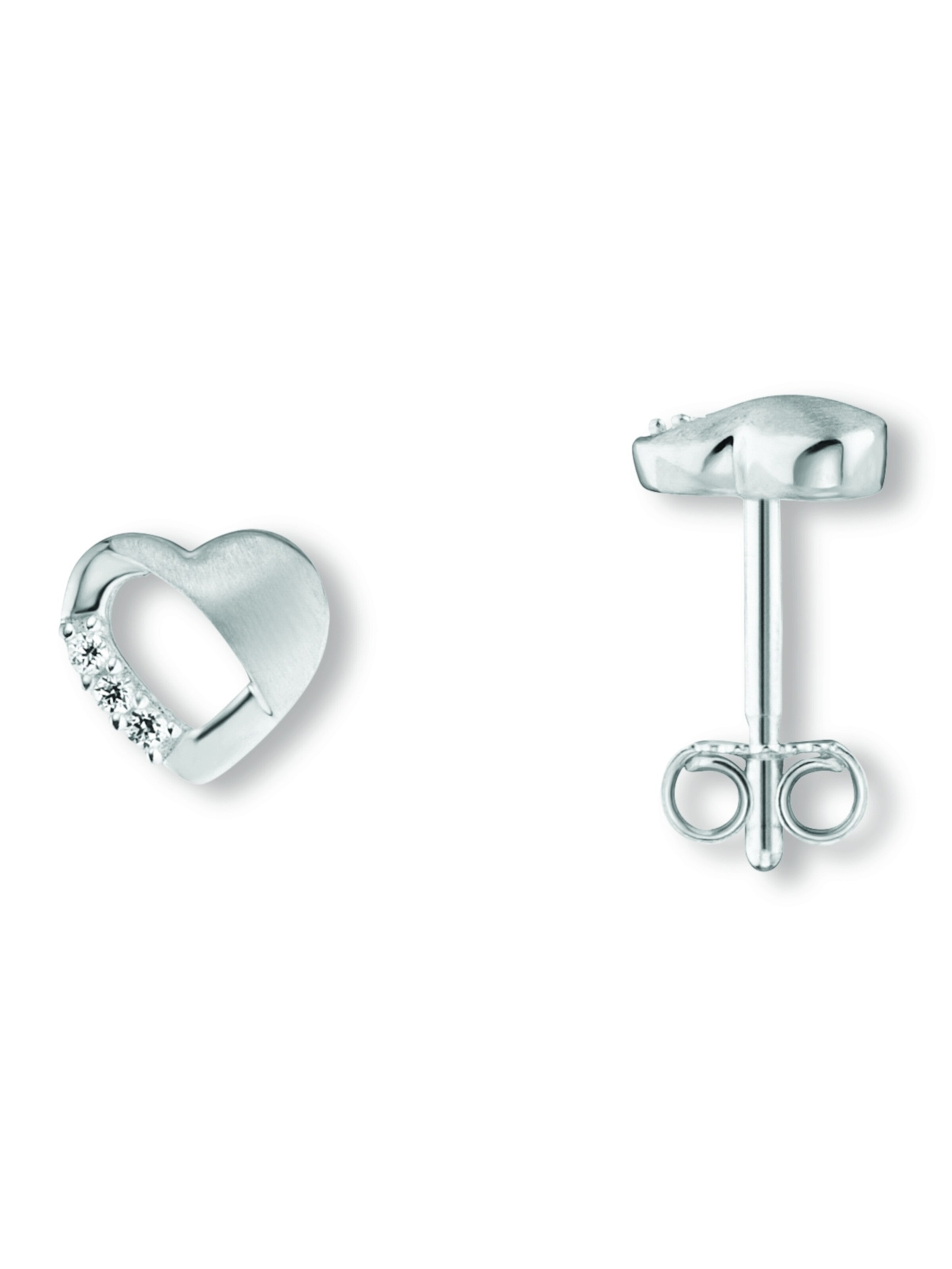 ONE ELEMENT Earrings 'Herz' in Silver