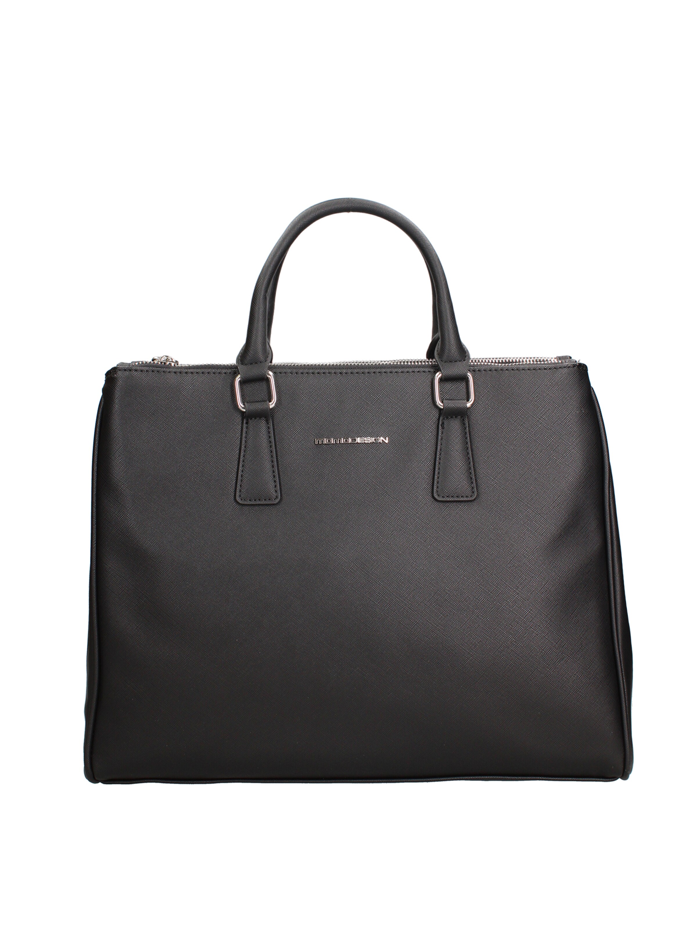 Valigetta ventiquattrore 'Borsa da Lavoro Uomo Poliuretano Chiusura Magnetica Tracolla Rimovibile' di Momo Design in nero: frontale
