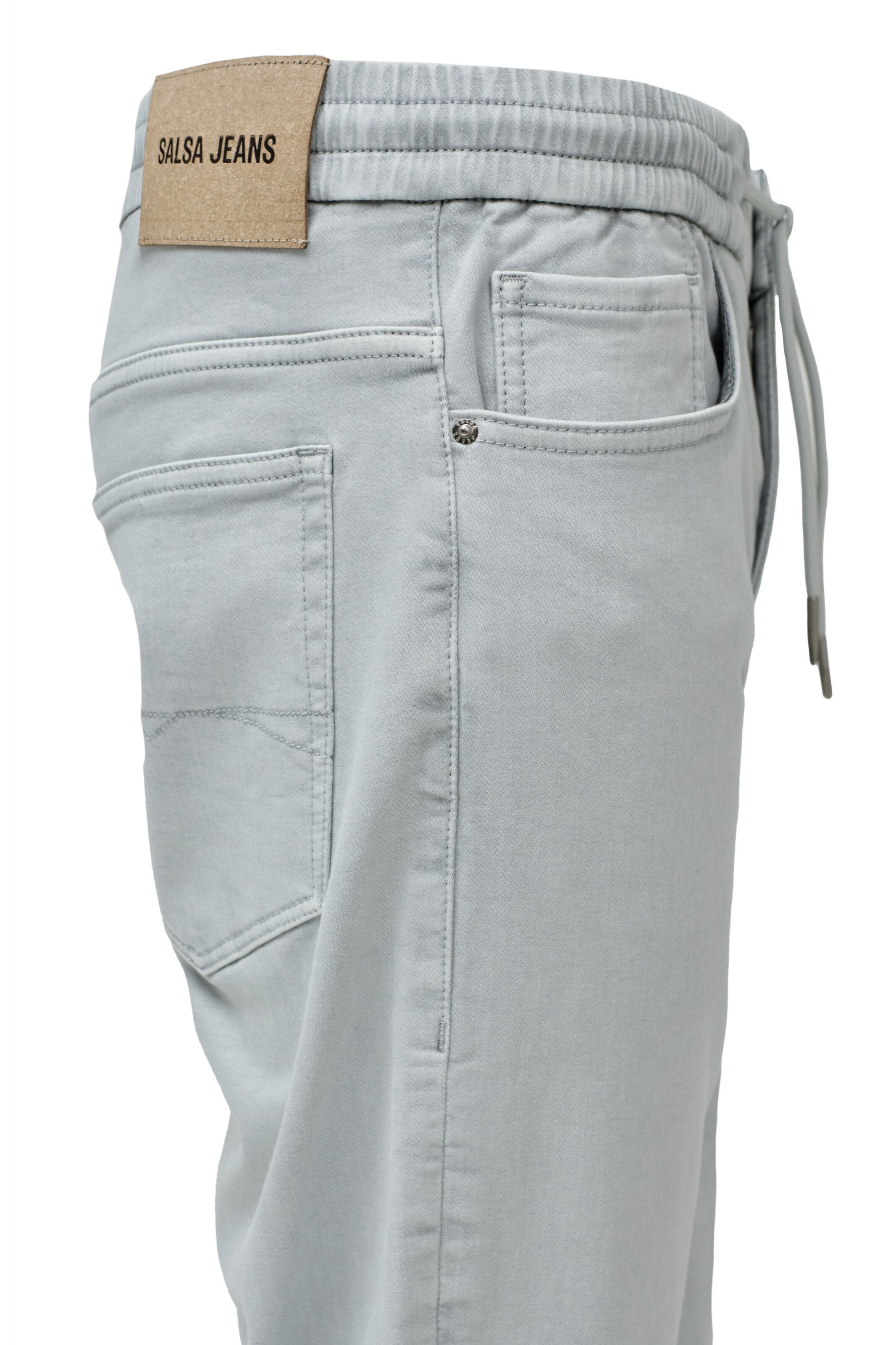 Coupe slim Pantalon chino Salsa Jeans en gris