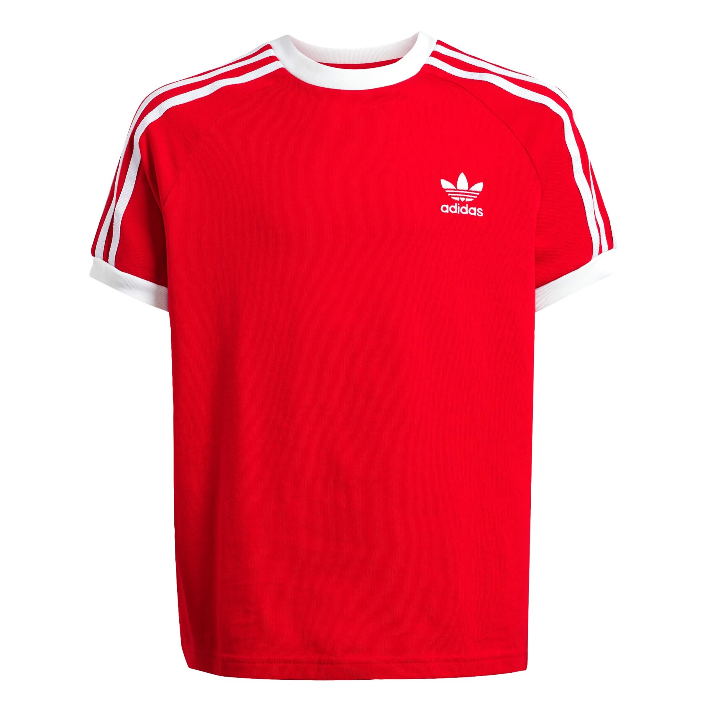 raudona ADIDAS ORIGINALS Marškinėliai 'Adicolor': priekis