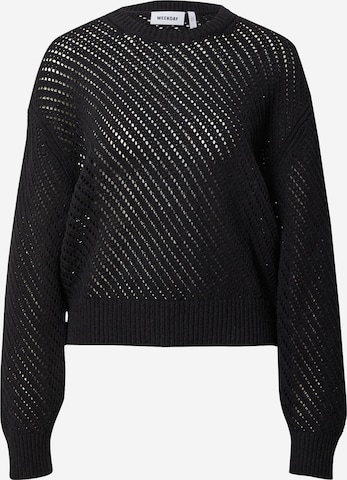 WEEKDAY Sweater 'Philo' in Black: front