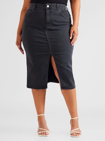 ABOUT YOU Curvy - Falda 'Kim' en negro: frente