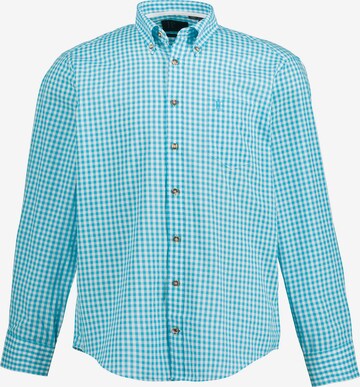 JP1880 Traditional Button Up Shirt in Blue: front