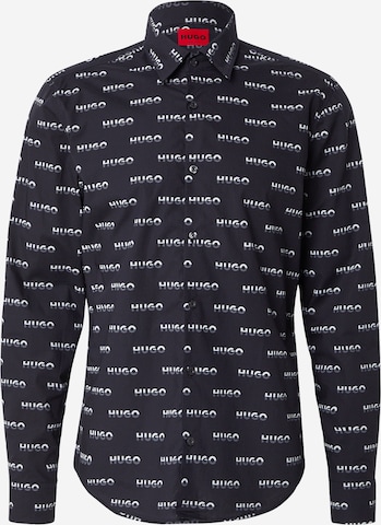 juoda HUGO Standartinis modelis Marškiniai 'Ermo': priekis