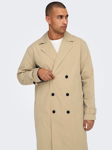 Only & Sons Between-Seasons Coat 'ONSJACK' in Beige
