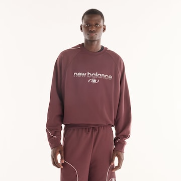 new balance - Sweatshirt 'Trackside French Terry Crew' em vermelho: frente