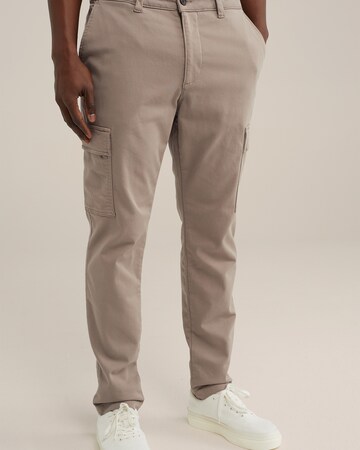 Effilé Pantalon cargo WE Fashion en beige : devant