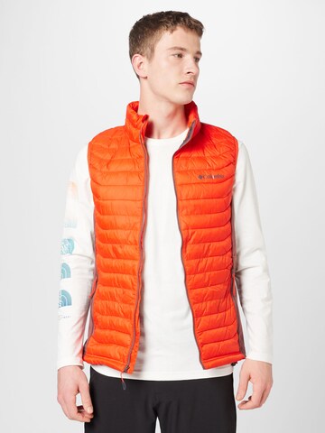 COLUMBIA Sports Vest 'Powder Pass' in Orange: front