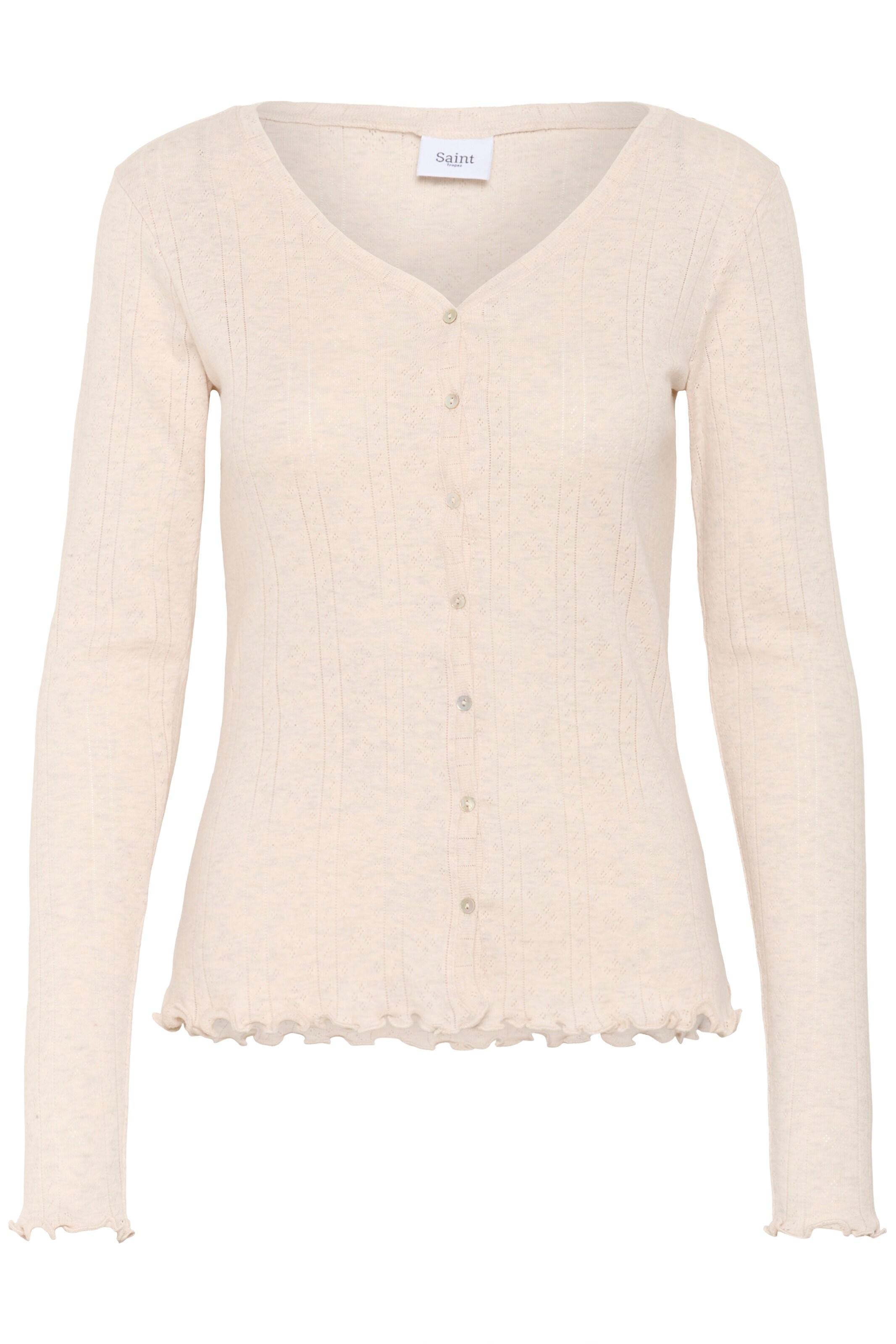 SAINT TROPEZ Strickjacke in Beige: Vorderseite