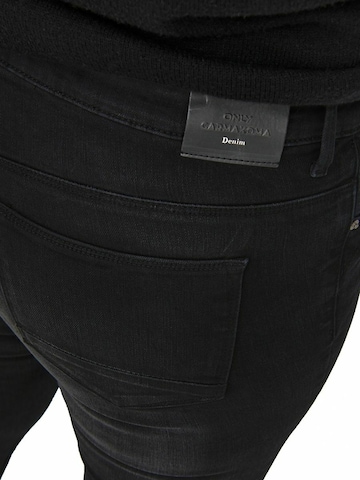 ONLY Carmakoma Slimfit Jeans 'Karla' in Schwarz