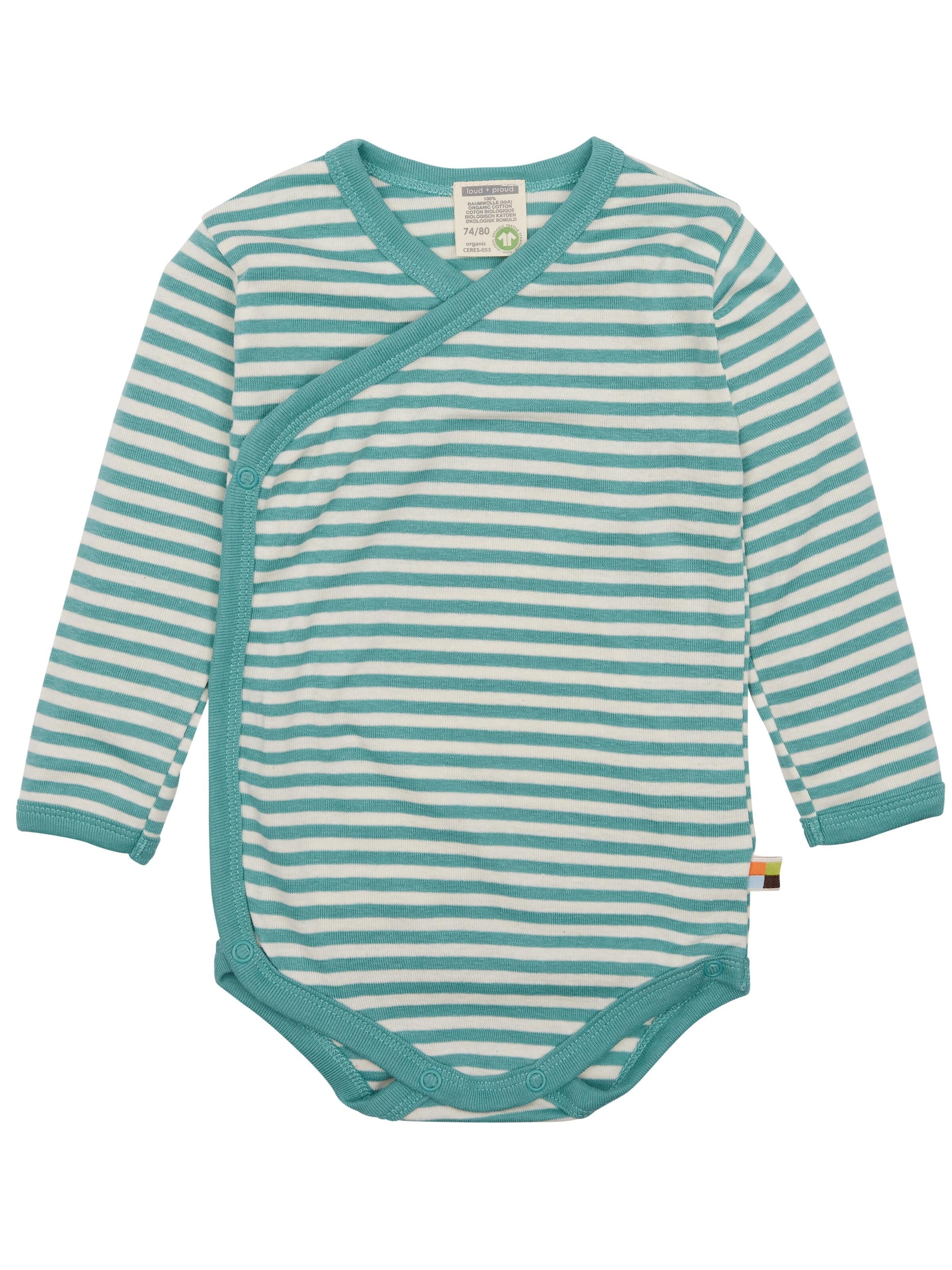 loud + proud Romper/Bodysuit in Green: front
