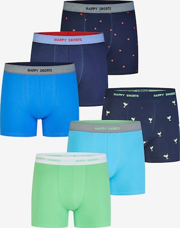 Happy Shorts - Boxers ' Fan-Prints ' em azul: frente
