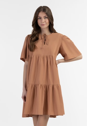 DreiMaster Vintage - Vestido 'Zitha' en marrón: frente