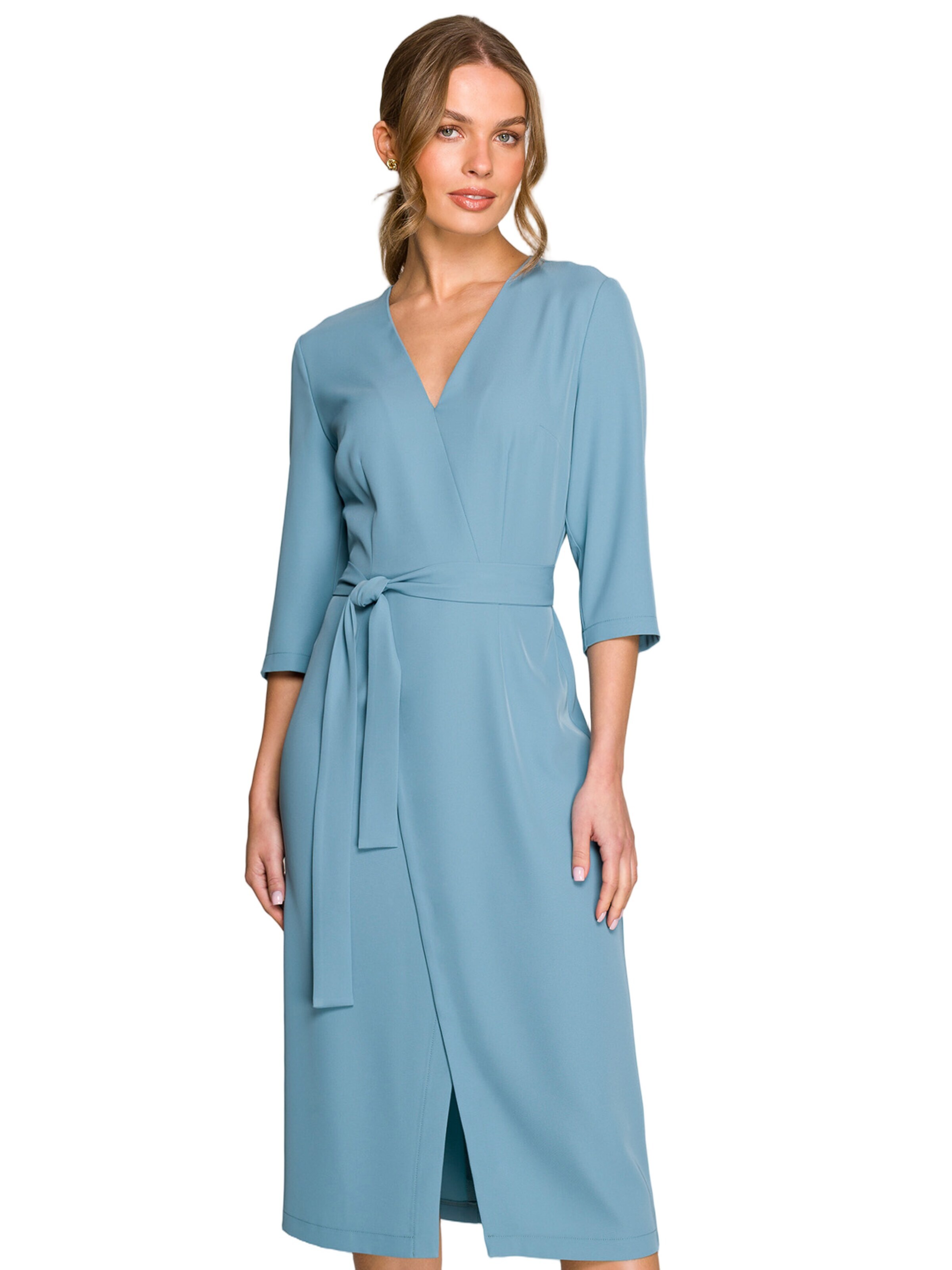 Rochie 'Sukienka z kopertowym motywem' de la Stylove pe albastru