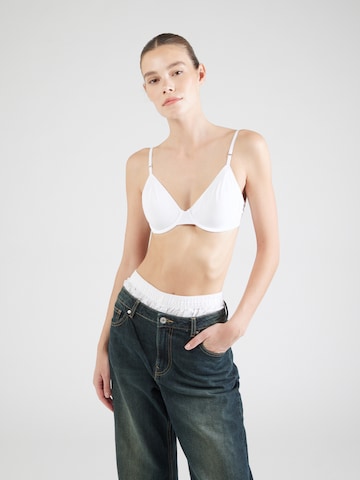 balta Calvin Klein Underwear Marškinėliai Liemenėlė: priekis
