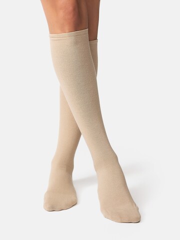 Chaussettes montantes 'Fit & Vital' Nur Die en beige