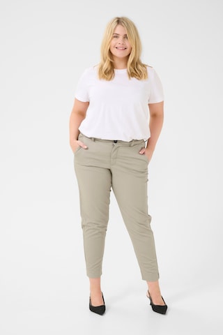 KAFFE CURVE Slimfit Hose 'Leana' in Grau