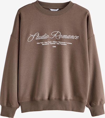 Megztinis be užsegimo 'Polaroids Picturesque' iš Next, spalva – ruda / žalia / rožių spalva / balta, Prekių apžvalga