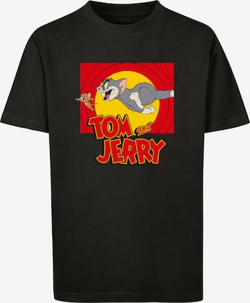 F4NT4STIC T-Shirt 'Tom And Jerry Chase Scene' in Schwarz: predná strana