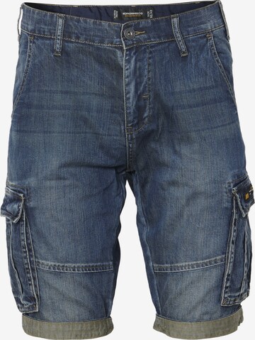 KOROSHI Regular Cargojeans in Blauw: voorkant