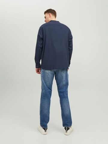 Jack & Jones Plus Slim Fit Hemd in Blau