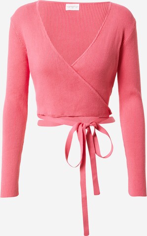 GLAMOROUS Gebreid vest in Roze: voorkant