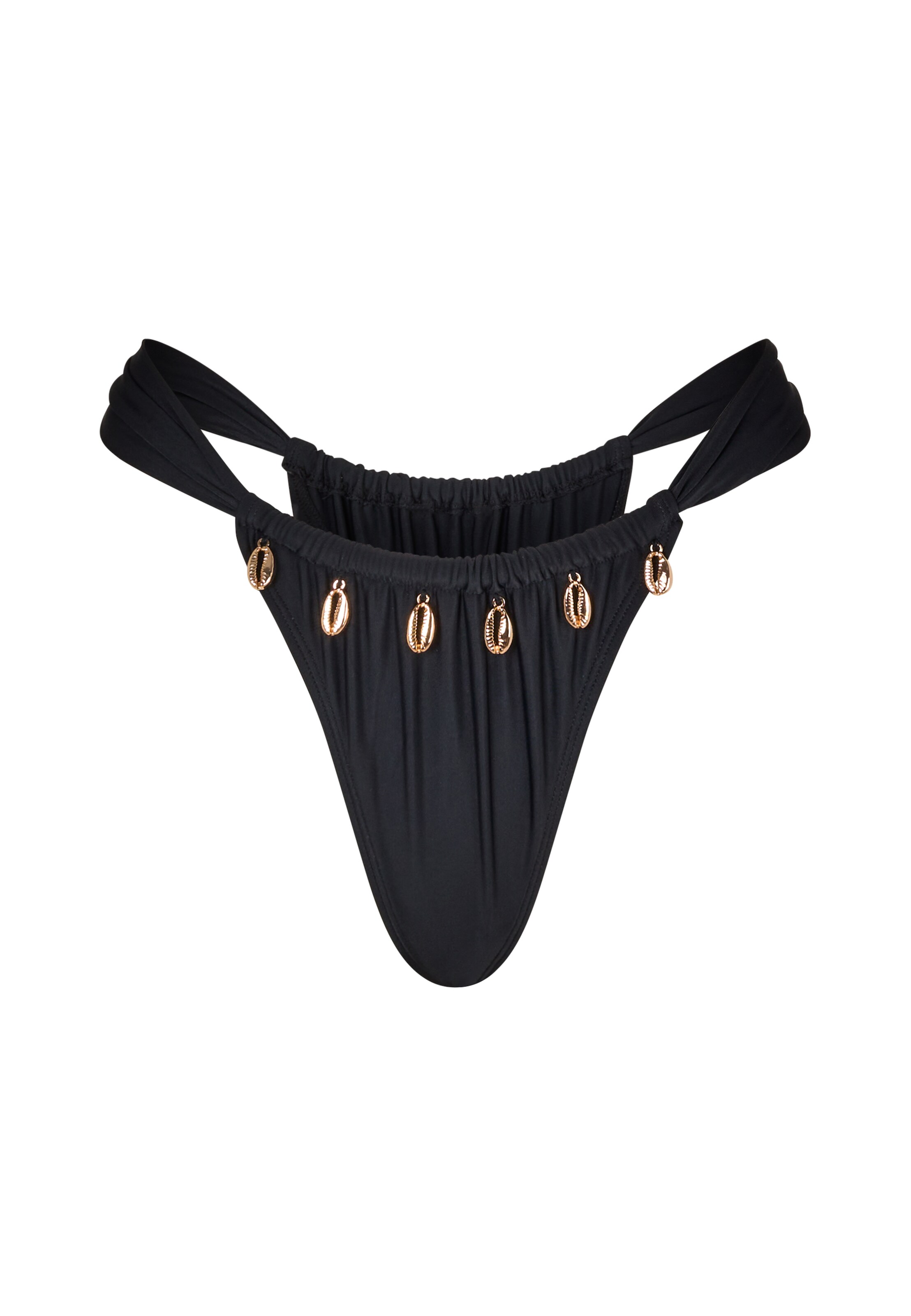 Moda Minx Bikinihose in Schwarz: Vorderseite
