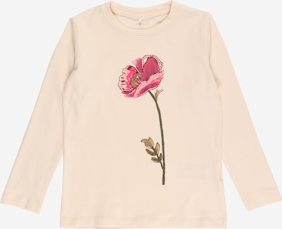Tricou 'KIRA' NAME IT pe crem / oliv / roz / roz pitaya / roșu carmin, Vizualizare produs