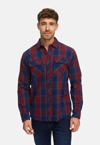 INDICODE JEANS Regular fit Overhemd 'Pomal' in Rood: voorkant