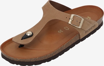 ROHDE T-Bar Sandals '5642' in Brown: front