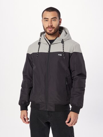 Iriedaily Between-Season Jacket 'Insulaner' in Black: front