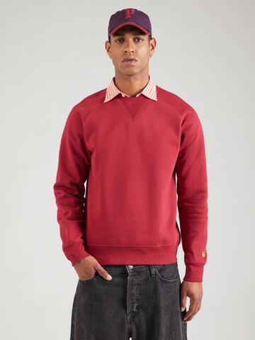 Carhartt WIP Sweatshirt 'Chase' i röd: framsida