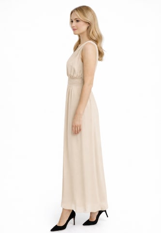 Robe de soirée Elara en beige
