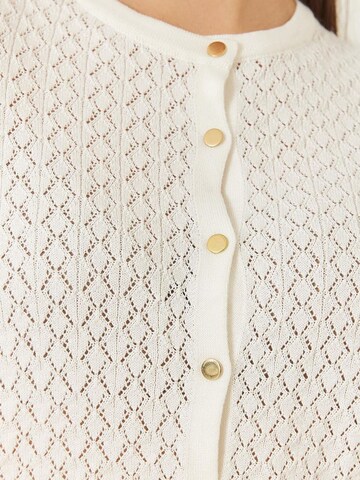 Cardigan Bianco Lucci en beige