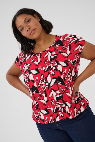 KAFFE CURVE Blouse 'KCAmi' in Red