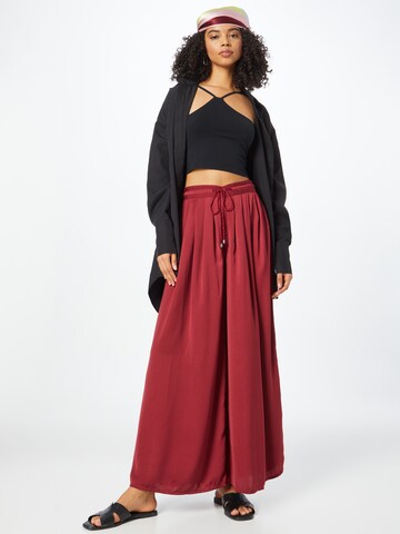 VERO MODA Wide leg Pants 'ARIANE' in Red