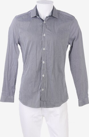 H&M Button Up Shirt in M in Blue: front