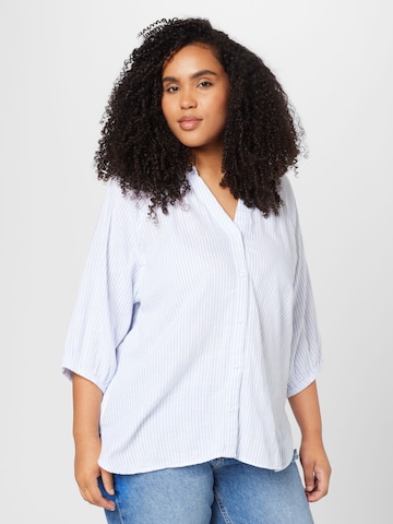 Selected Femme Curve Blouse 'FALBERTA' in Blue: front