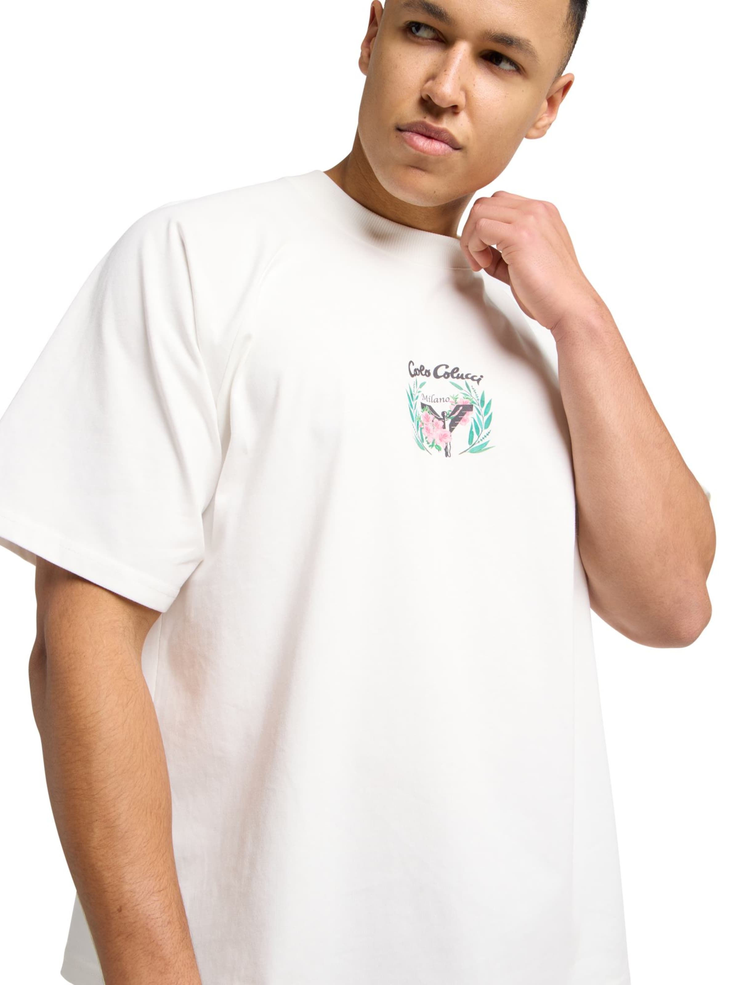 Carlo Colucci Футболка 'Egger' в Белый