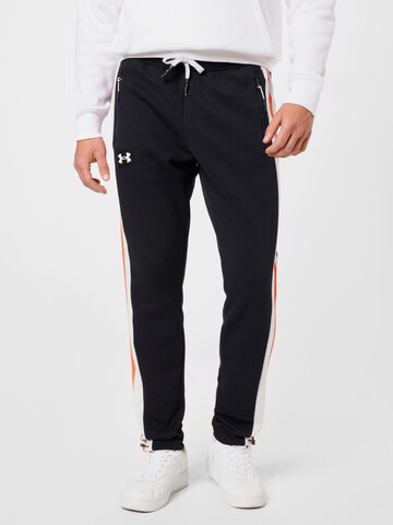 UNDER ARMOURTapered Sportske hlače - crna boja: prednji dio