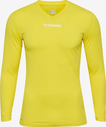 T-Shirt fonctionnel 'Essential' Hummel en jaune : devant