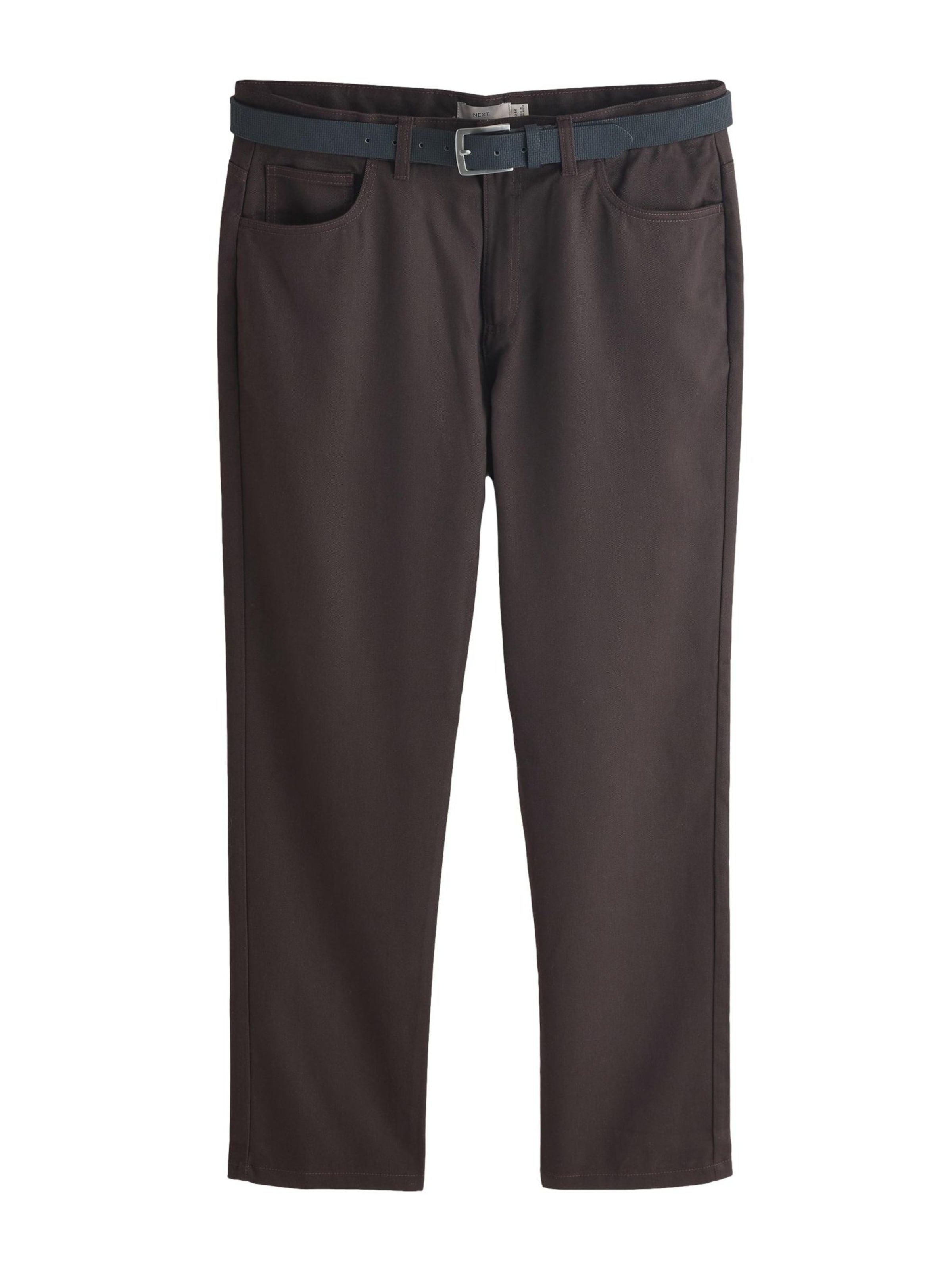 Next Regular Trousers in Brown: front