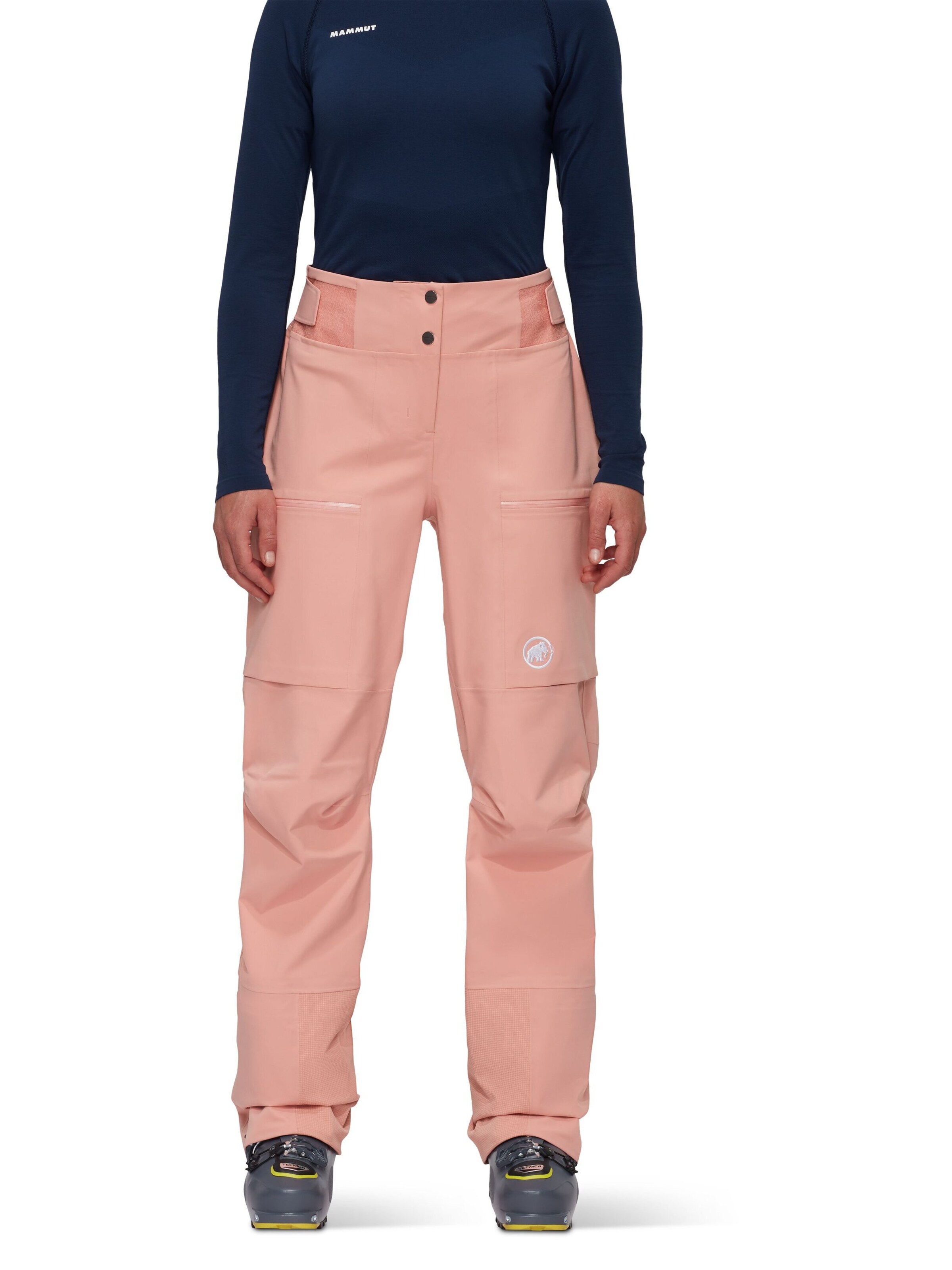 MAMMUT Regular Outdoor Pants in Pink: front