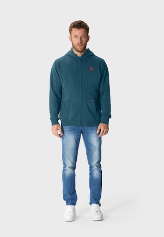 Oldskull Sweatjacke 'Asian Neon DJane Logo Graphic' in Blau