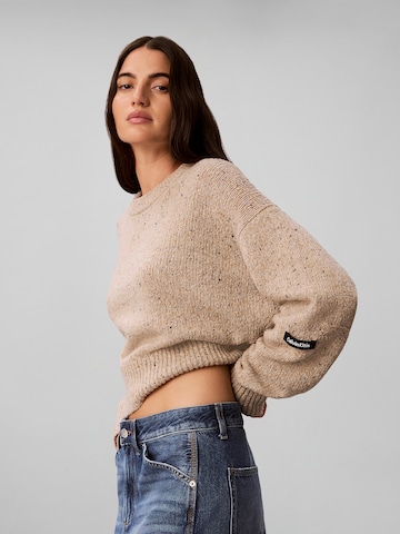 smėlio Calvin Klein Jeans Standartinis Megztinis