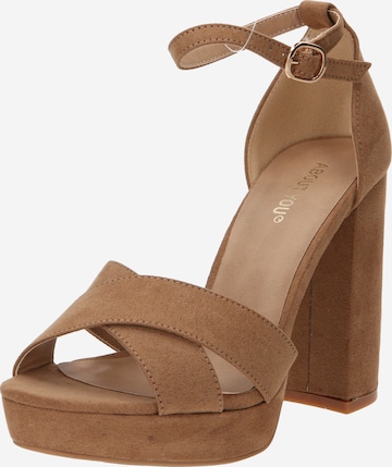 ABOUT YOU - Zapatos con plataforma 'Carina' en marrón: frente