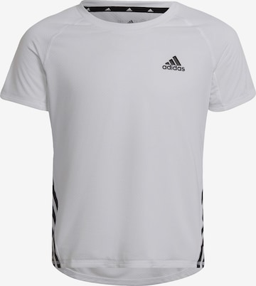 ADIDAS SPORTSWEAR Performance shirt 'Aeroready 3-Stripes' in White: front