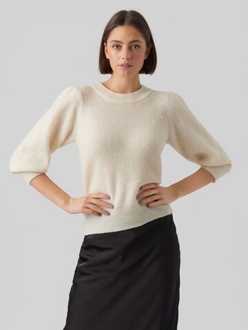 VERO MODA Trui 'Vigga' in Beige: voorkant